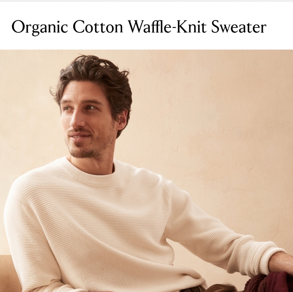 Organic Cotton White Sweater